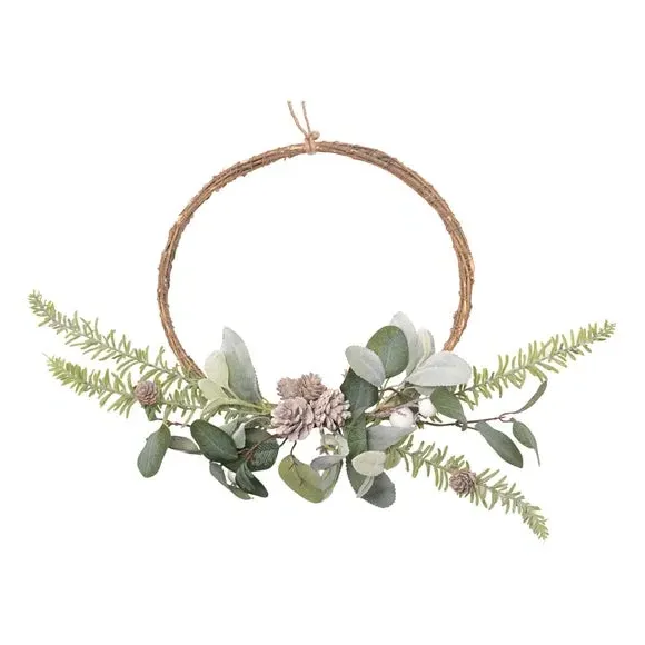 Slim Winter Berry Wreath - Multicolor, Plastic