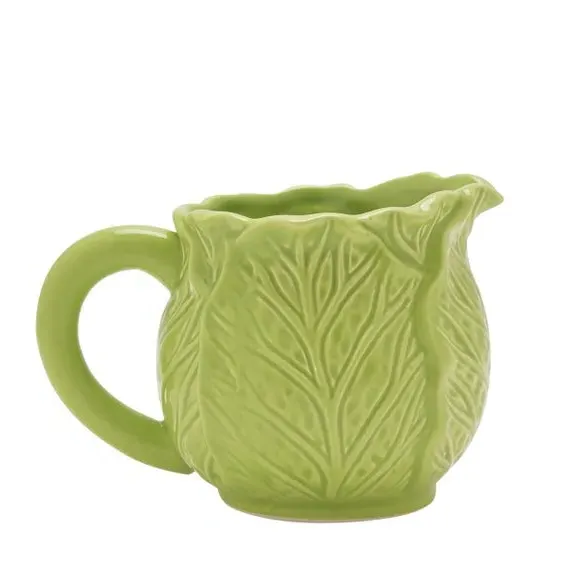 Cabbage Shaped Milk Jug - Green, Ceramic
