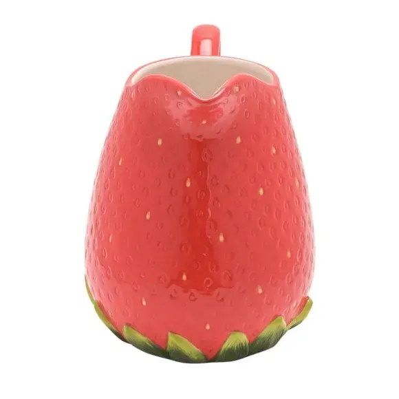 Strawberry Jug - Red, Ceramic