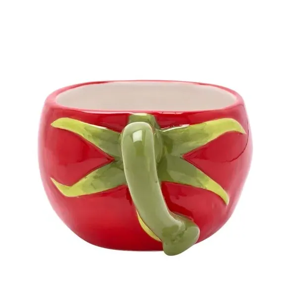 Tomato Cup and Saucer Set - Red, Ceramic