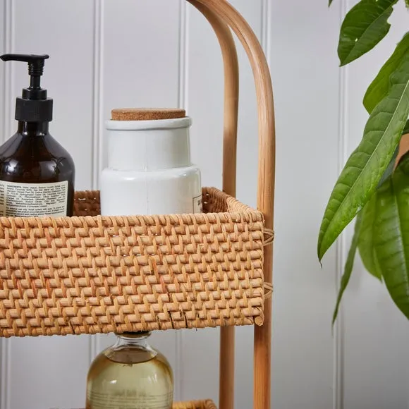 3-Compartment Storage Caddy - Natural, Rattan