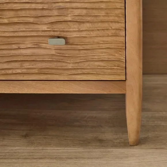 6-Drawer Chest Hand Carved - Light Wood, Mango