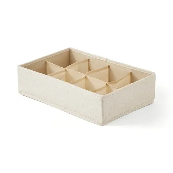 8-Section Drawer Organiser - Natural, Linen