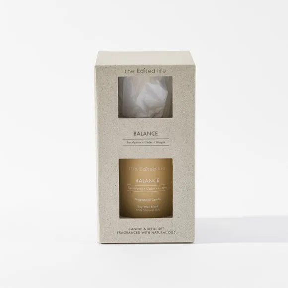 Balance Candle & Refill Gift Set - Cream