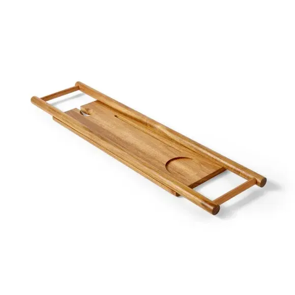 Bath Rack with Adjustable Arms - Natural, Acacia Wood
