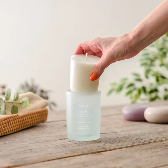 Candle Refill Calm Scent - White, Wax