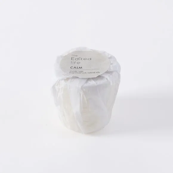 Candle Refill Calm Scent - White, Wax
