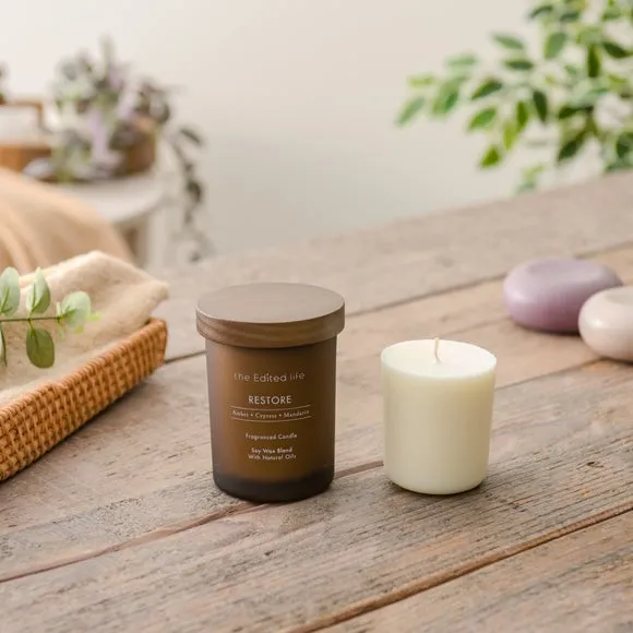 Candle & Refill Gift Set - Brown