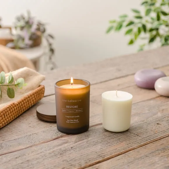 Candle & Refill Gift Set - Brown image