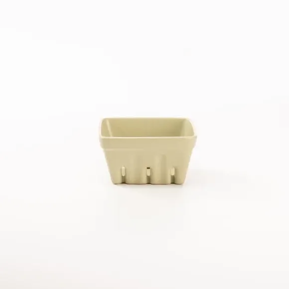 Ceramic Storage Crate Stackable - Olive, Stoneware