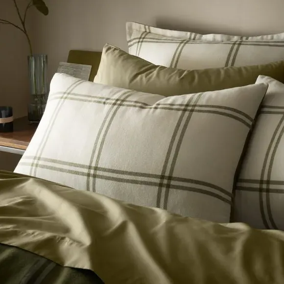 Check Duvet Cover Set - Natural, Cotton