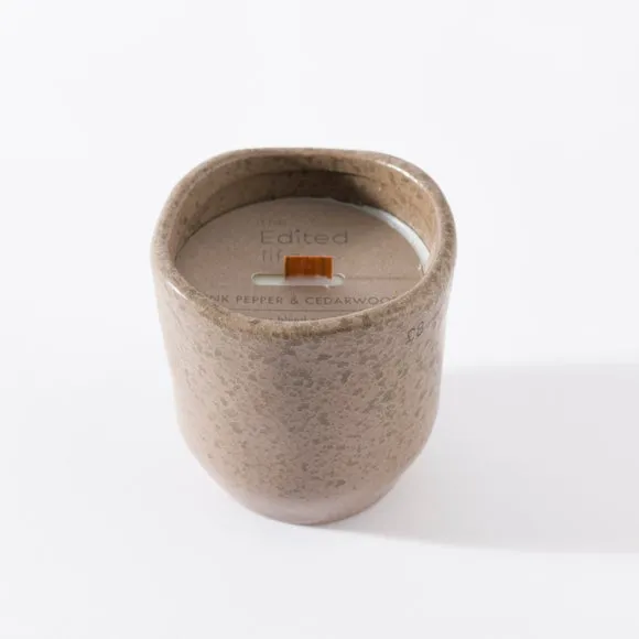 Crackle Wick Candle - Pink Pepper Cedarwood