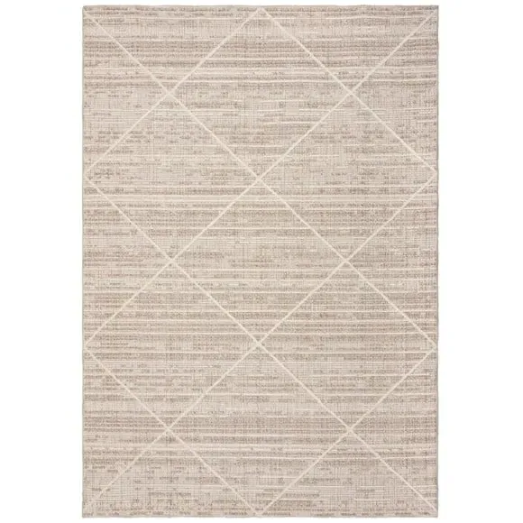 Diamond Tufted Washable Rug - Natural, Cotton