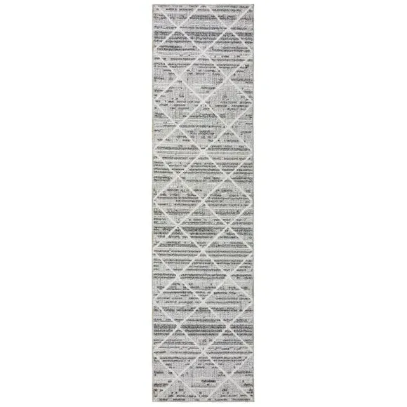 Diamond Tufted Washable Runner - Monochrome, Cotton