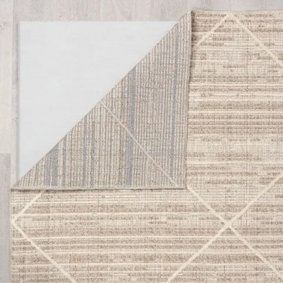 Diamond Tufted Washable Runner - Natural, Cotton