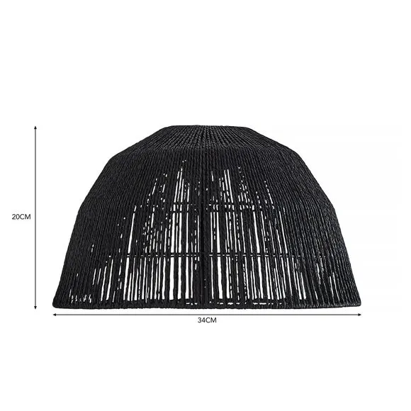 Dome Pendant Light Shade - Black, Paper String