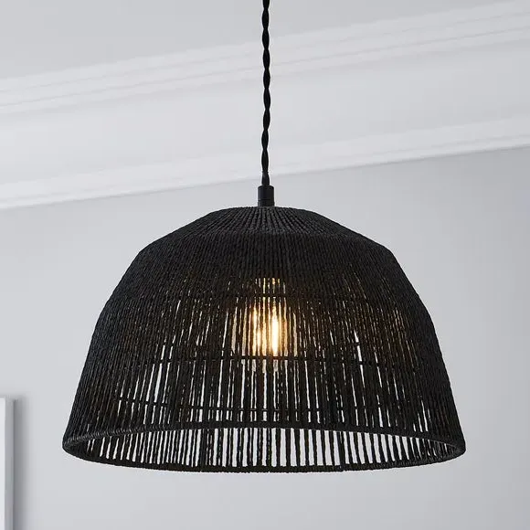 Dome Pendant Light Shade - Black, Paper String image