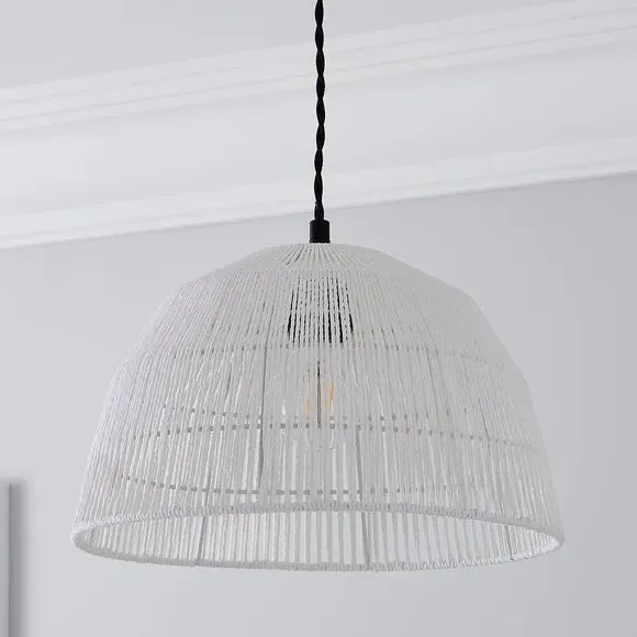 Dome Pendant Light Shade - White, Paper String