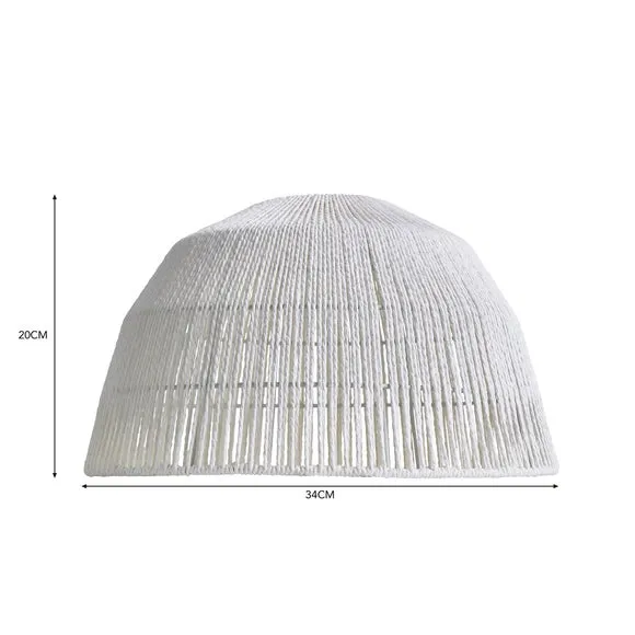 Dome Pendant Light Shade - White, Paper String