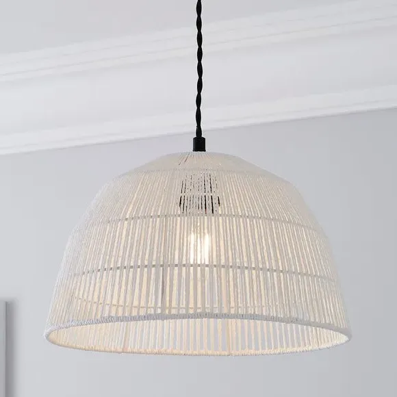 Dome Pendant Light Shade - White, Paper String