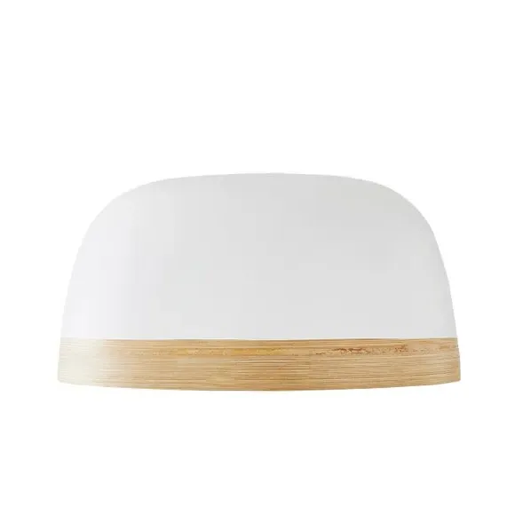 Dome Pendant Shade Easy Fit - White, Bamboo