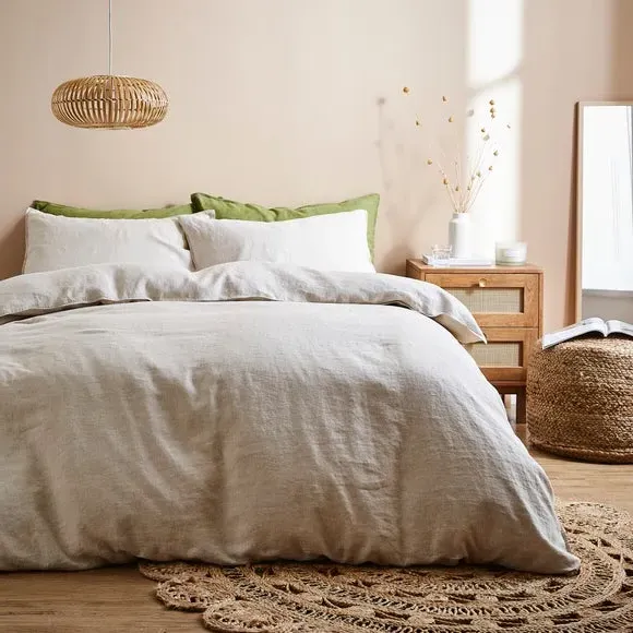 Duvet Cover and Pillowcase Set - Natural, Linen