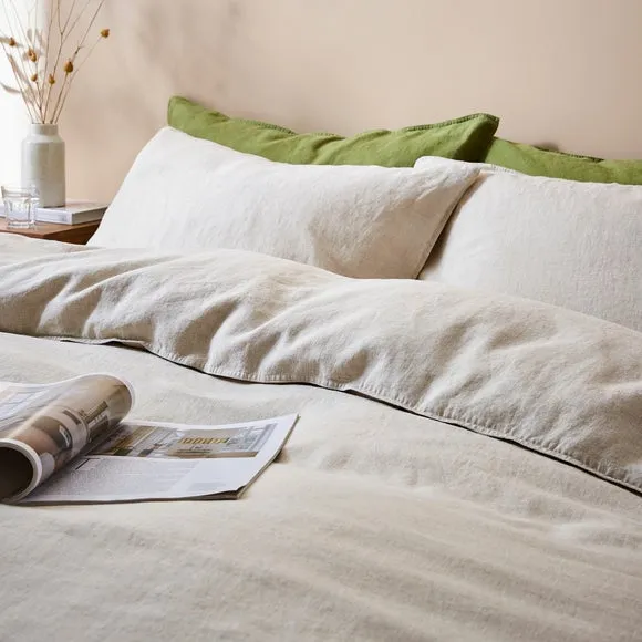 Duvet Cover and Pillowcase Set - Natural, Linen