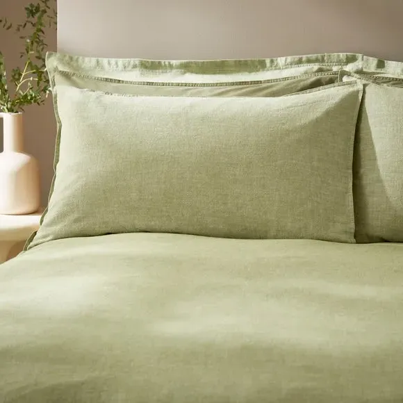 Duvet Cover & Pillowcase Set - Olive, Cotton