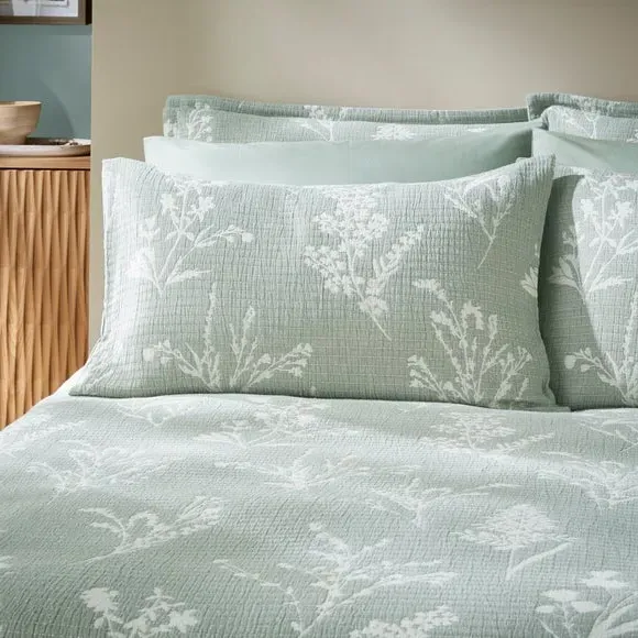 Duvet Cover Set with Pillowcase - Green, Cotton