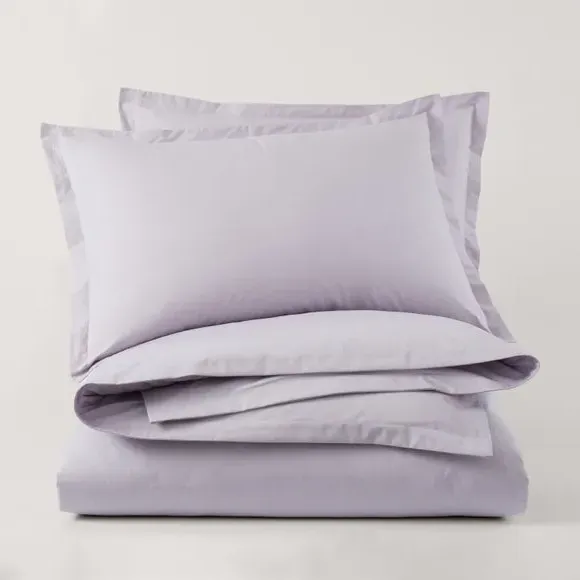 Duvet Cover Set with Pillowcase - Lilac, Cotton