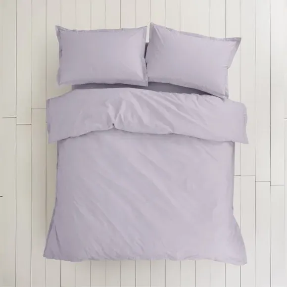 Duvet Cover Set with Pillowcase - Lilac, Cotton