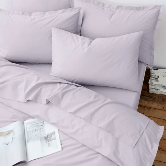 Duvet Cover Set with Pillowcase - Lilac, Cotton