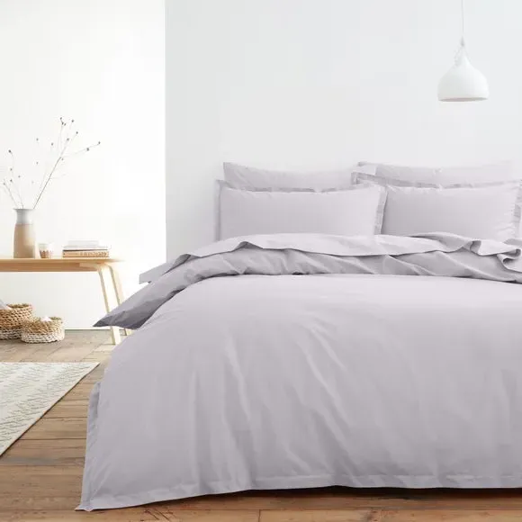 Duvet Cover Set with Pillowcase - Lilac, Cotton