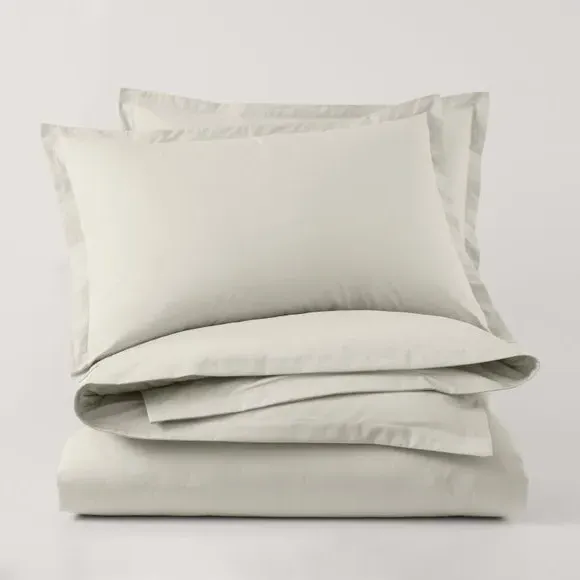 Duvet Cover Set with Pillowcase - Natural, Cotton