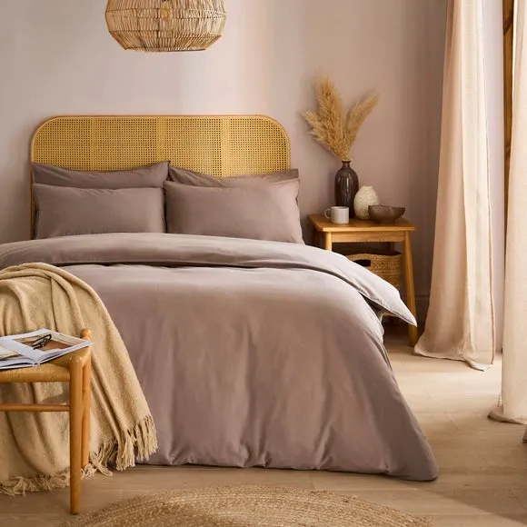 Duvet Cover Set with Pillowcase - Natural, Cotton