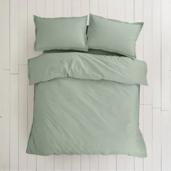 Duvet Cover Set with Pillowcase - Sage, Cotton
