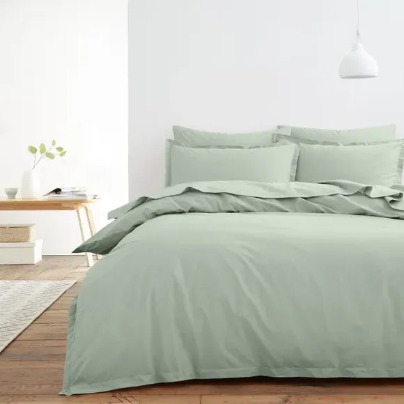 Duvet Cover Set with Pillowcase - Sage, Cotton