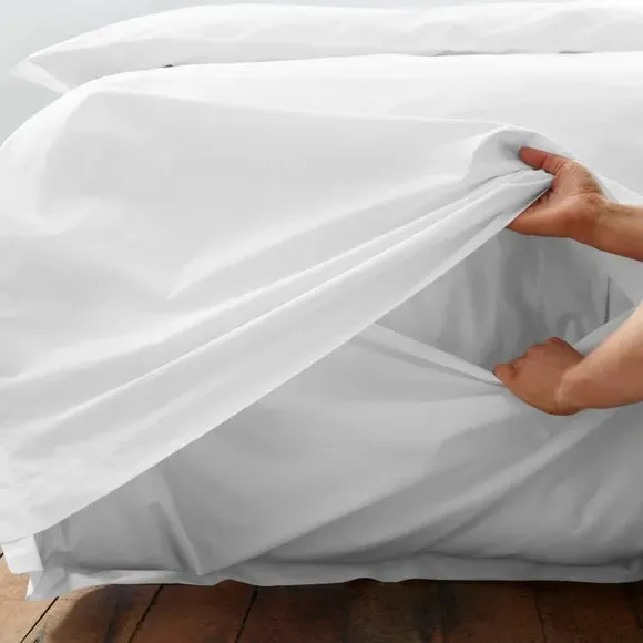 Duvet Cover Set with Pillowcase - White, Cotton