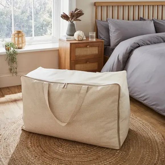 Duvet Storage Bag - Natural, Linen image