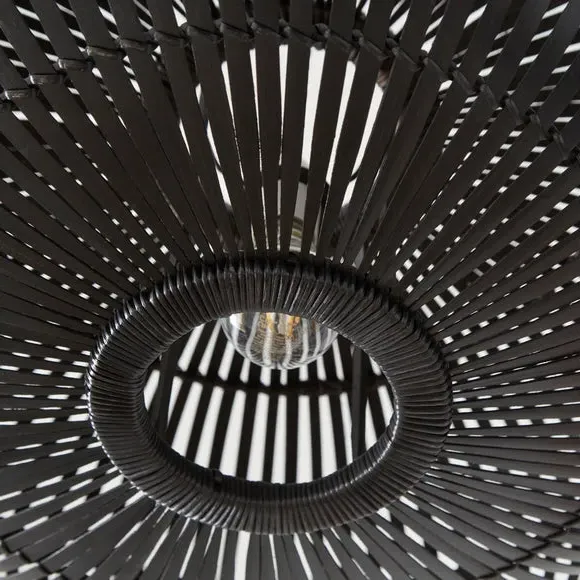 Easy Fit Pendant Shade - Black, Bamboo