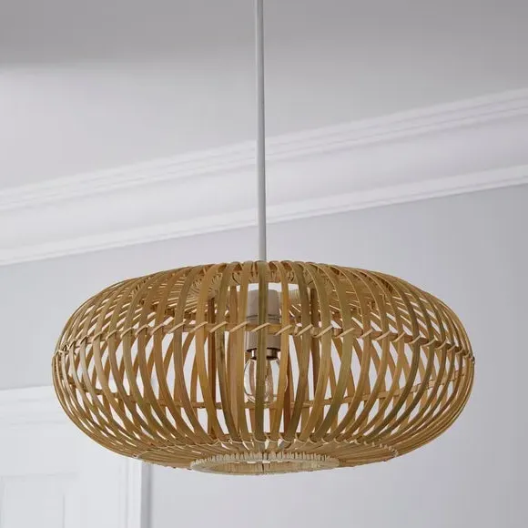 Easy Fit Pendant Shade - Natural, Bamboo