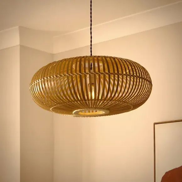 Easy Fit Pendant Shade - Natural, Bamboo
