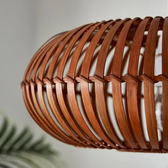 Easy Fit Pendant Shade - Walnut, Bamboo
