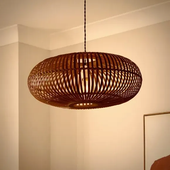 Easy Fit Pendant Shade - Walnut, Bamboo