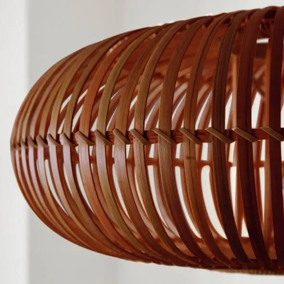 Easy Fit Pendant Shade - Walnut, Bamboo