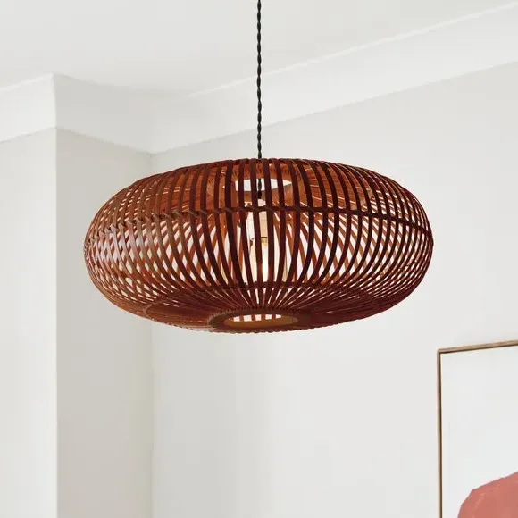 Easy Fit Pendant Shade - Walnut, Bamboo
