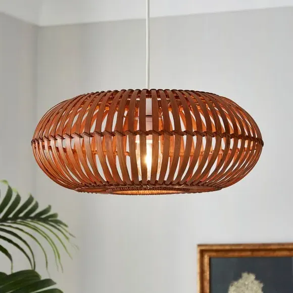 Easy Fit Pendant Shade - Walnut, Bamboo
