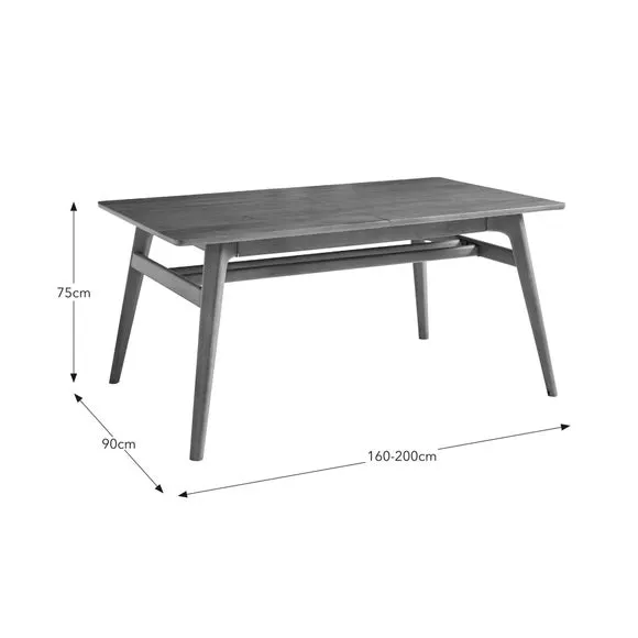 Extending Dining Table with Ribbed Leaf - Mango Wood