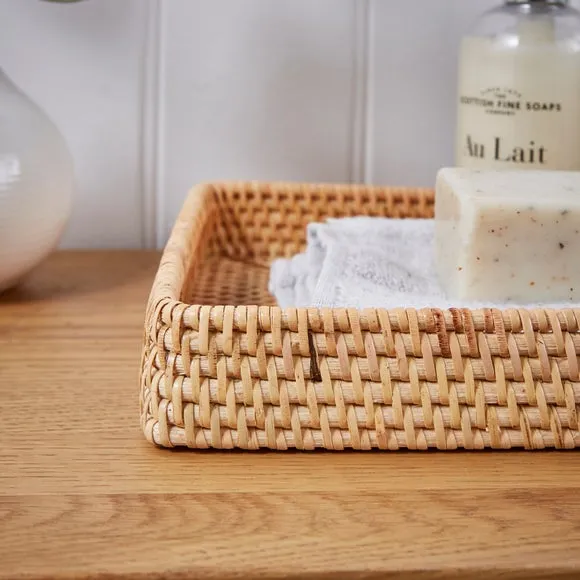 Flat Tray - Natural, Rattan