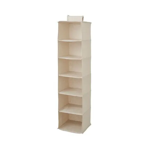 Hanging Wardrobe Organiser - Natural, Linen